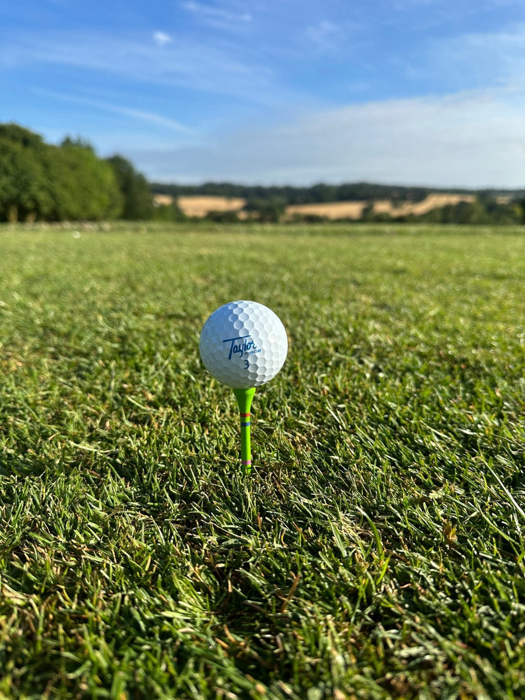 Go Green-Not A Castle Tee-Premium 70mm Bamboo Golf Tee With Orange, Pink & Red Castle Height Indicators-30 Pack-4