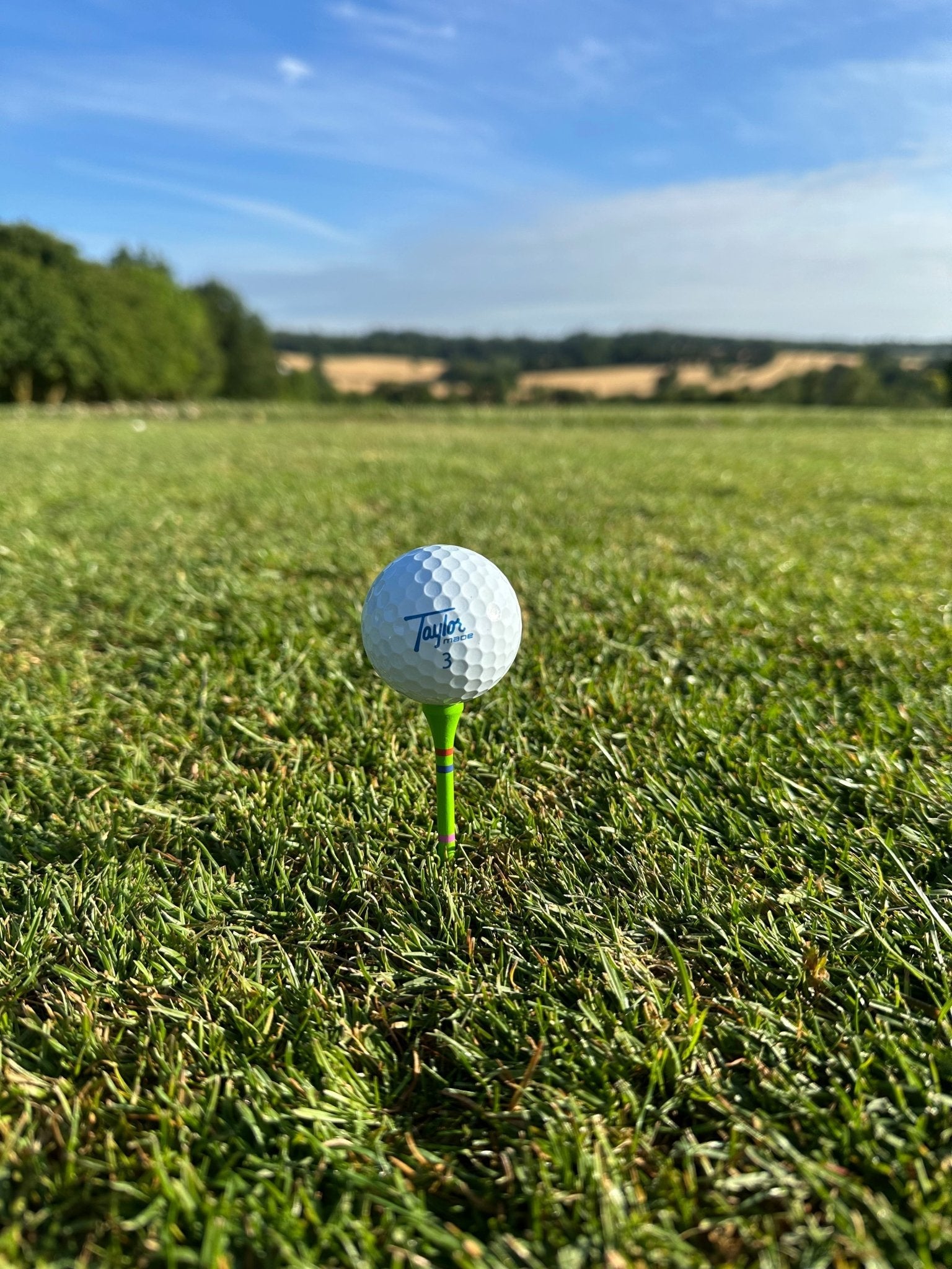 Go Green-Not A Castle Tee-Premium 70mm Bamboo Golf Tee With Orange, Pink & Red Castle Height Indicators-30 Pack-4