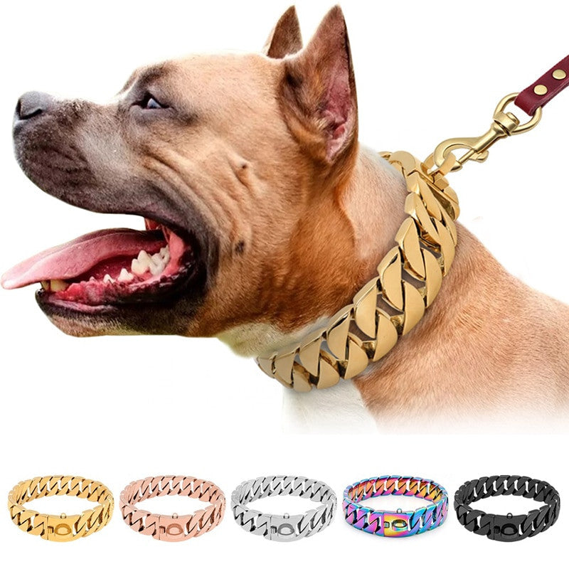 Cuban Chain Dogs Collar-0