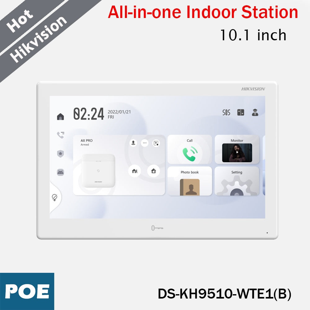 Hikvision All-in-One Indoor Station DS-KH9510-WTE1(B) 10.1 inch Colorful Touch