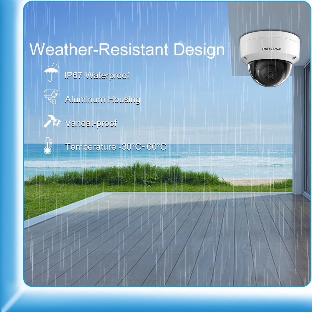 Hikvision CCTV Camera System 4K 8MP IP Camera POE Kit DS-2CD2185FWD-IS-3